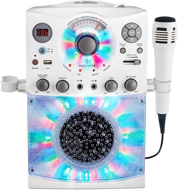 Singing Machine Portable Karaoke Machine with Wired Microphone