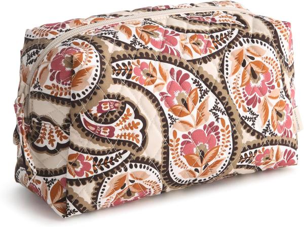 Vera Bradley Premium Cotton Large Cosmetic Bag