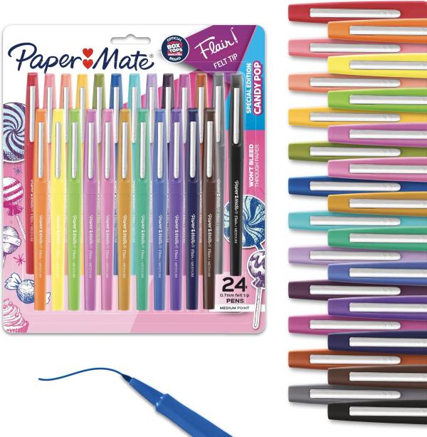 Paper Mate Flair Felt Tip Pens, 24 Count