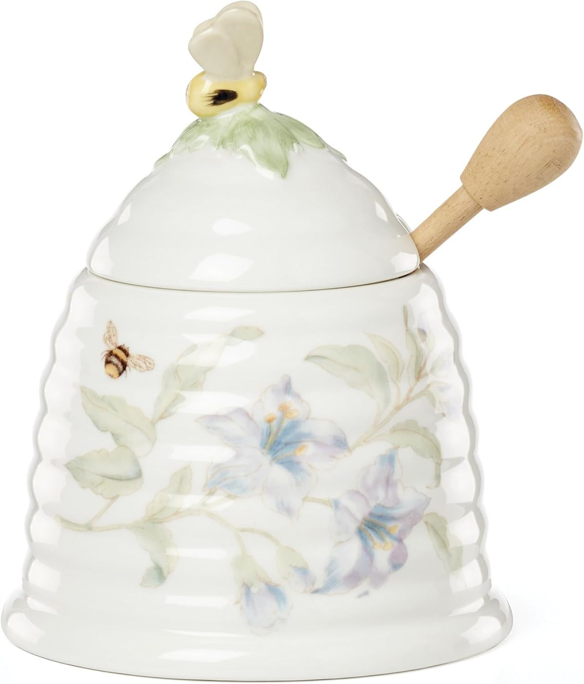 Lenox Butterfly Meadow Beehive Porcelain Honey Pot, 10oz