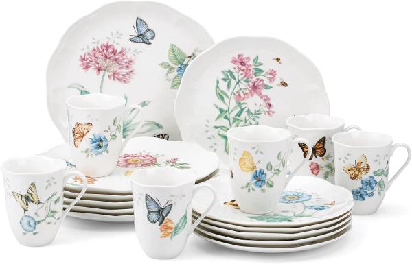 Lenox Butterfly Meadow Porcelain 18-Piece Dinnerware Set for 6