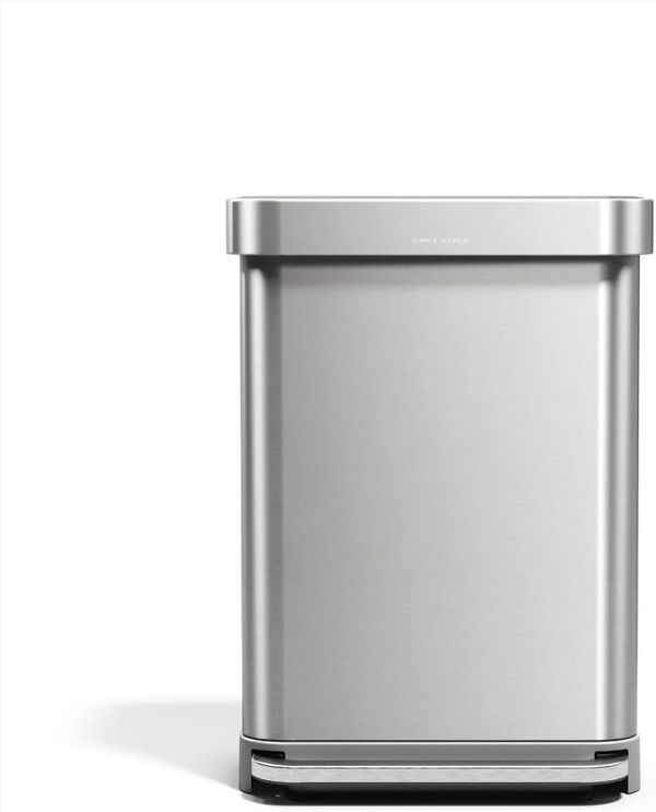 simplehuman Rectangular Step Can, 55L / 14.5 Gallon