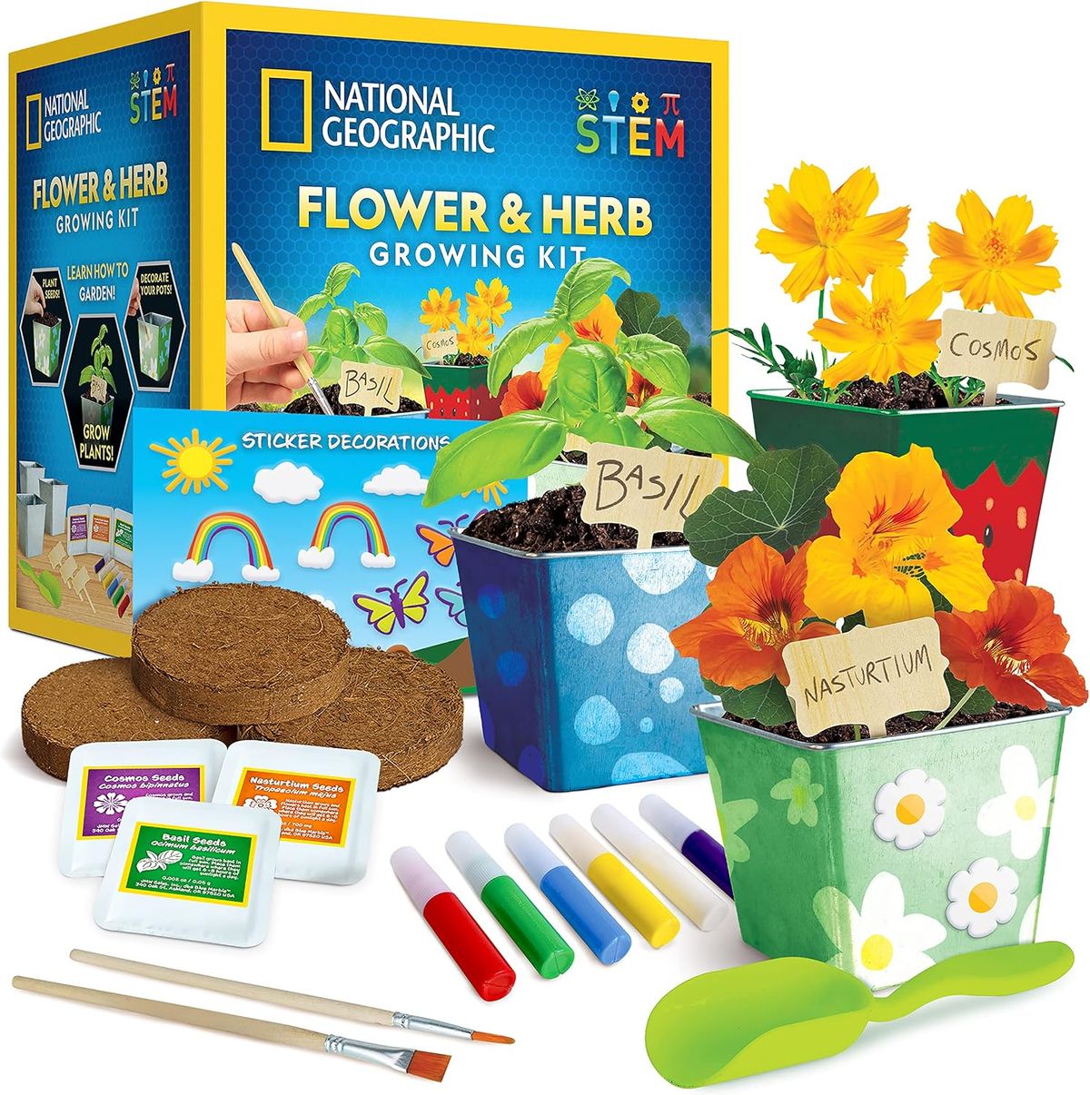 National Geographic Flower and Herb Gardening Kit