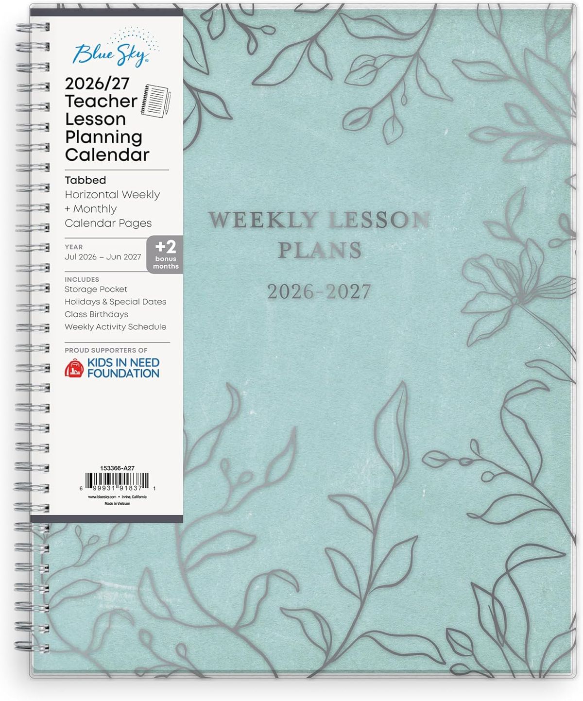 Blue Sky 2026-2027 Weekly & Monthly Academic Planner