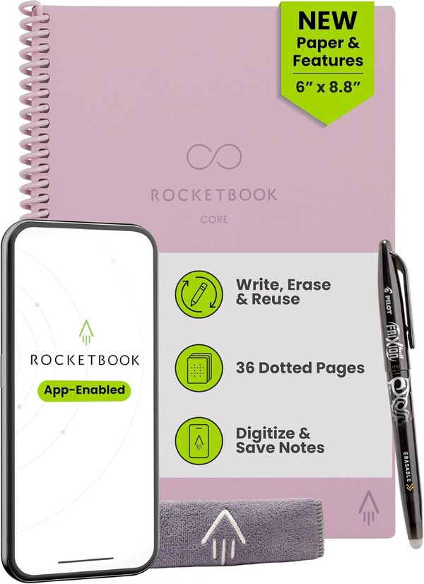 Rocketbook Core Reusable Smart Notebook, Executive Size