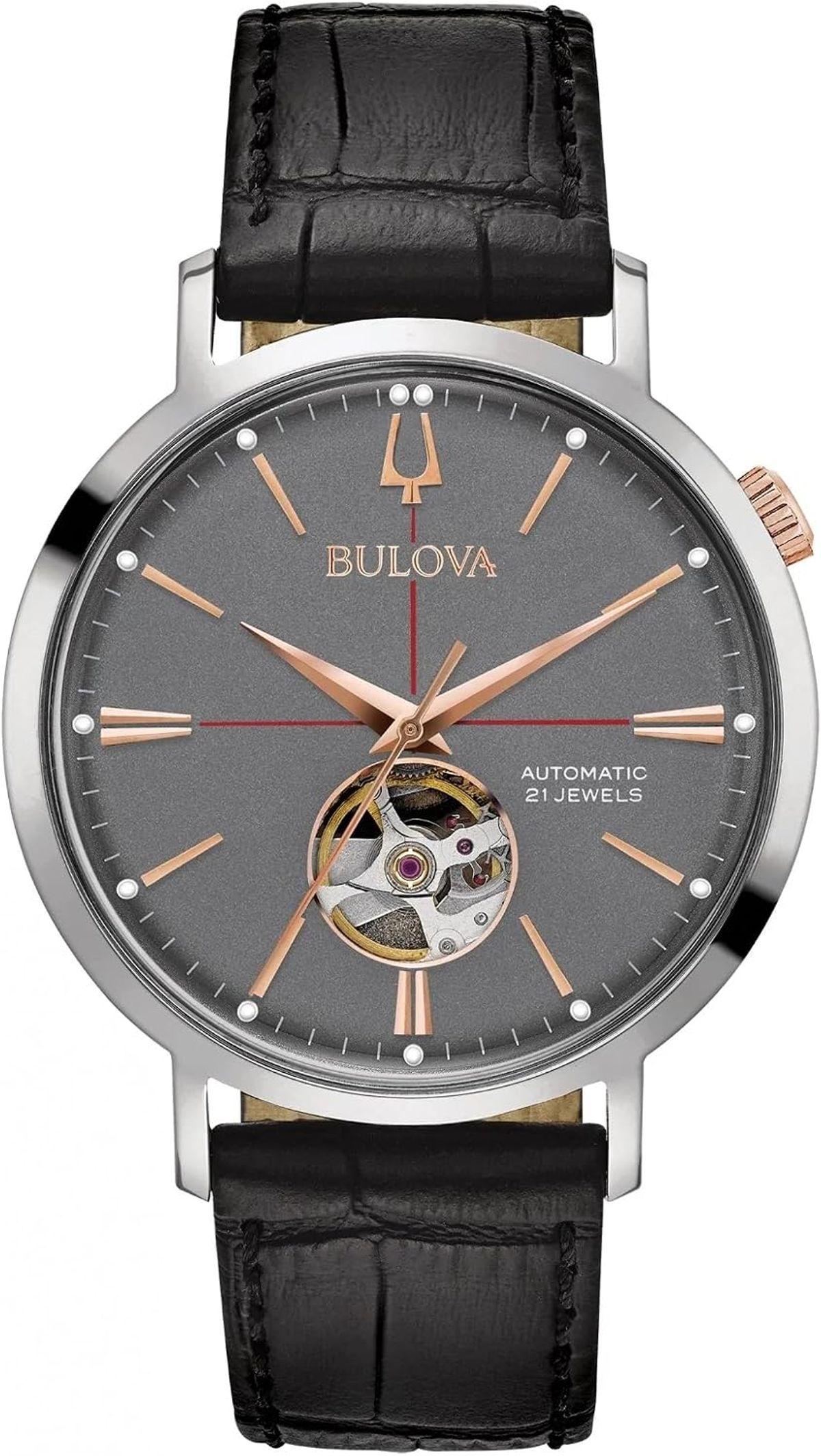 Bulova Men's Classic Aerojet Automatic Leather Strap Watch