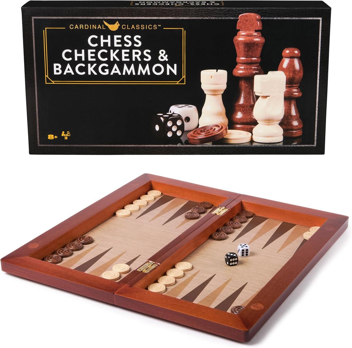 Cardinal Classics Chess, Checkers & Backgammon Set
