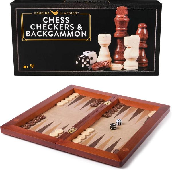 Cardinal Classics Chess, Checkers & Backgammon Set