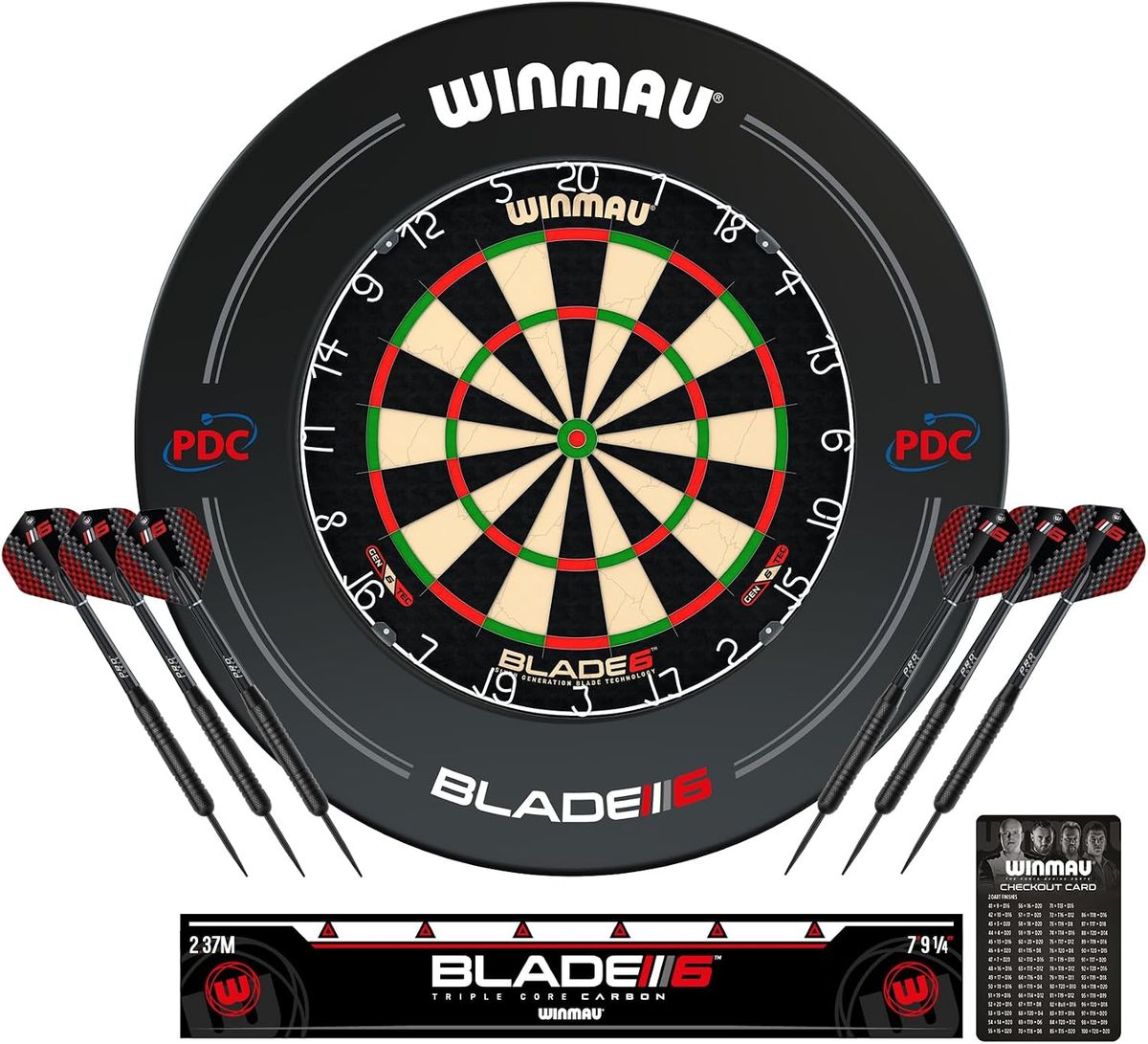 WINMAU Blade 6 Dartboard Set with Surround and Darts