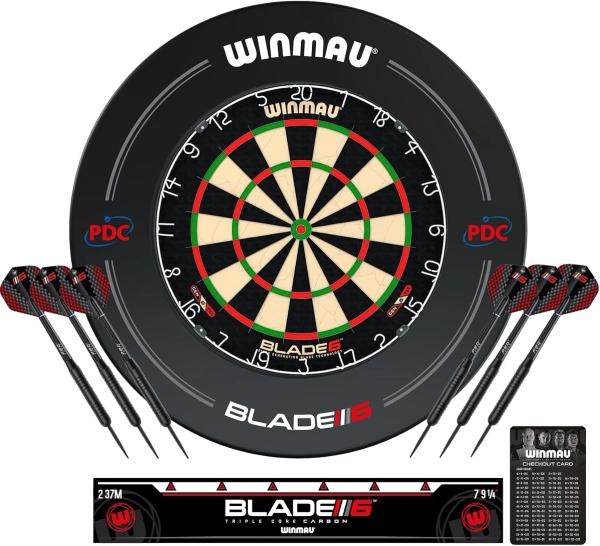 WINMAU Blade 6 Dartboard Set with Surround and Darts