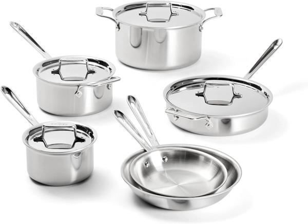 All-Clad D5 Stainless Steel 10-Piece Cookware Set
