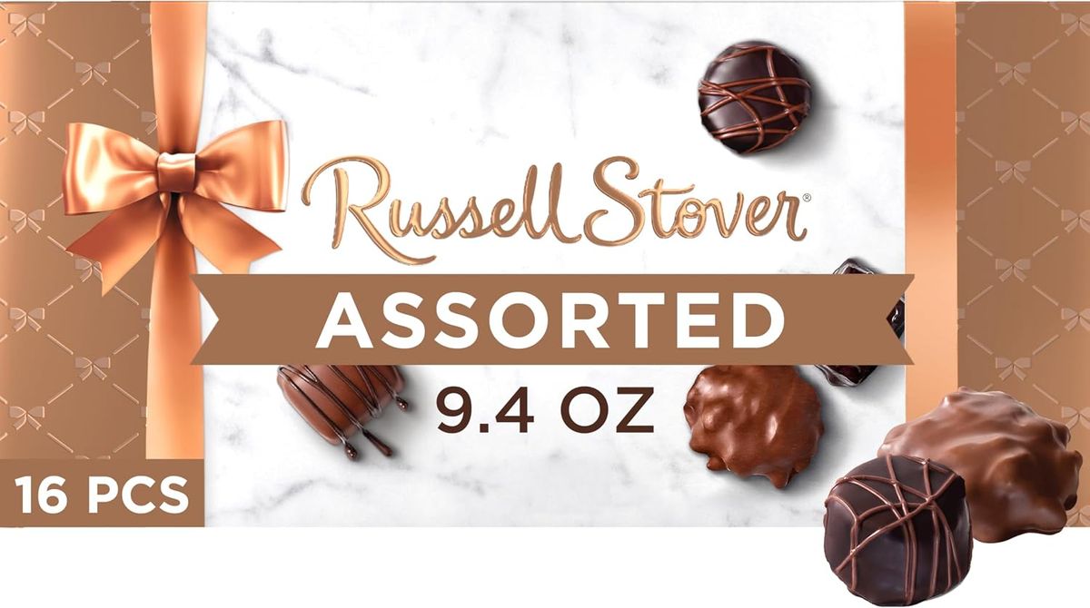 Russell Stover Assorted Milk and Dark Chocolates Gift Box, 17 Pieces