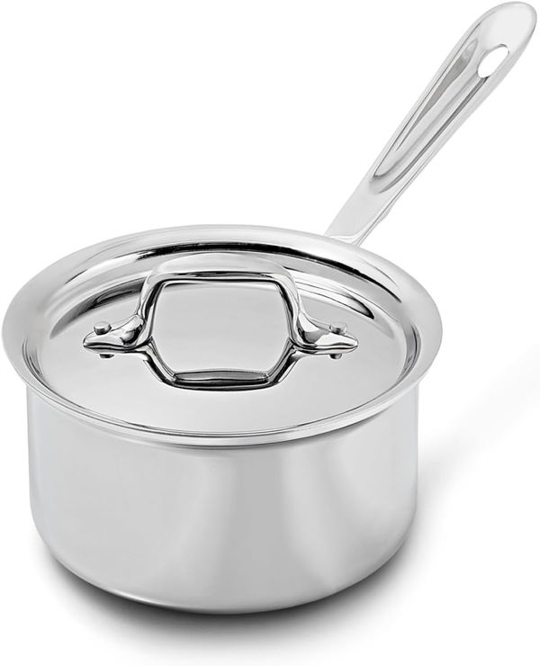 All-Clad D3 Stainless Steel 1.5 Qt Saucepan with Lid