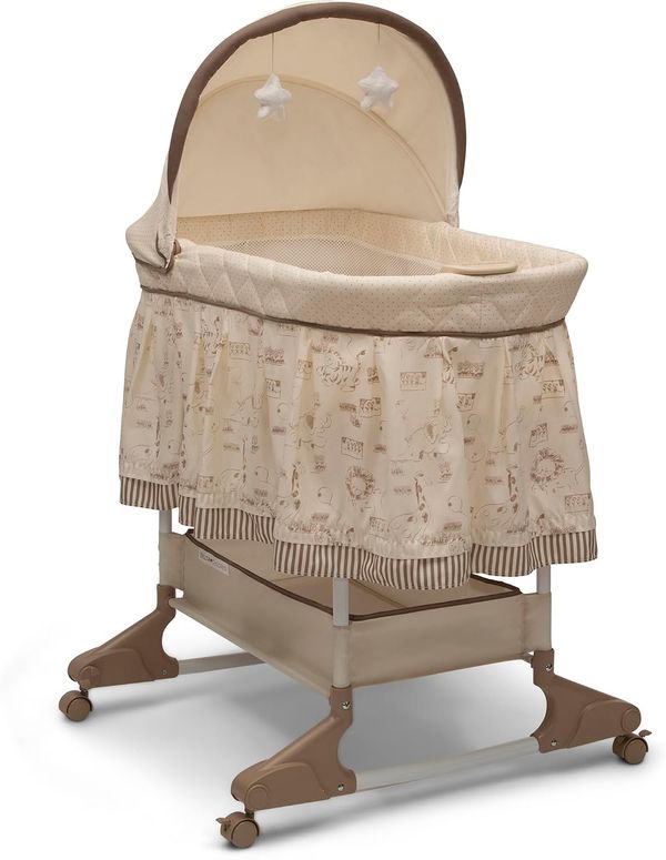 Delta Children Portable Rocking Bassinet Bedside Sleeper