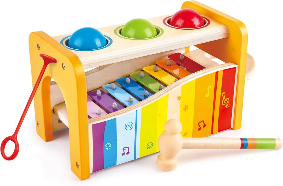 Hape Pound & Tap Bench with Slide Out Xylophone