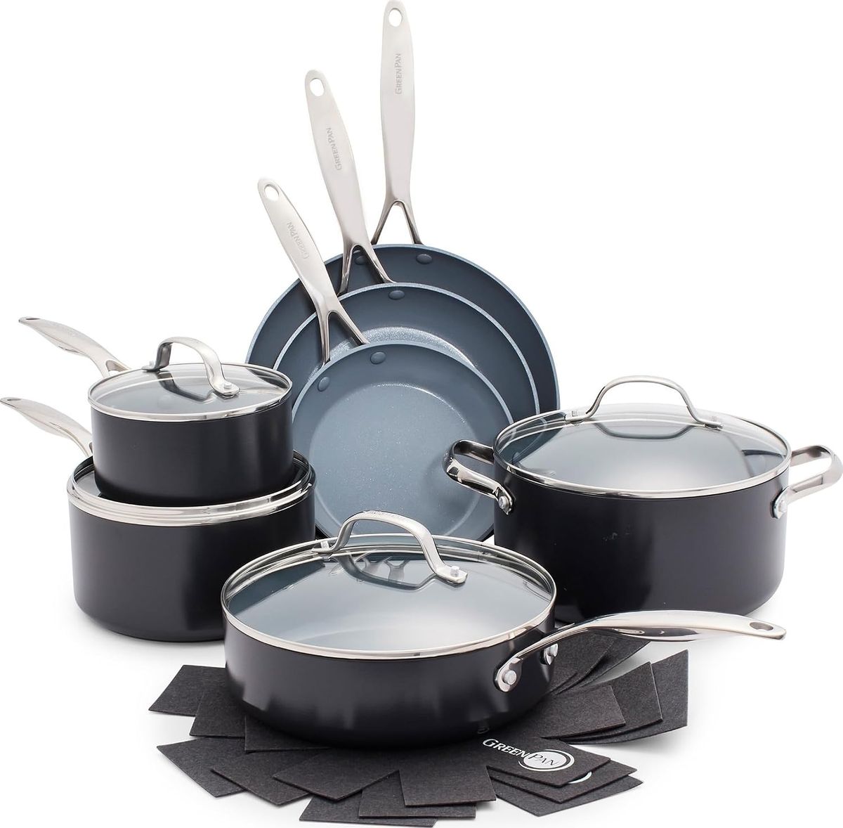 GreenPan Valencia Pro 11 Piece Cookware Set Ceramic Nonstick Pots & Pans
