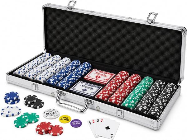 Fat Cat 500-Count Texas Hold'em Poker Chip Set