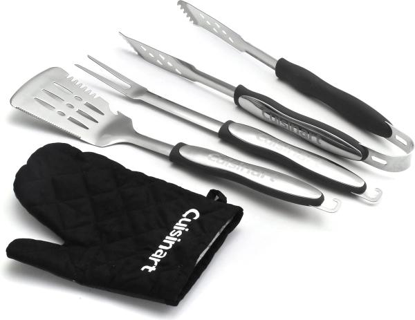 Cuisinart 3-Piece Stainless Steel BBQ Grilling Tool Set