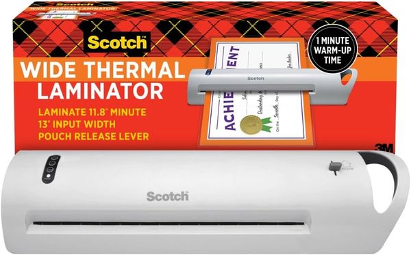 Scotch Thermal Laminator, Extra Wide 13 Inch Input