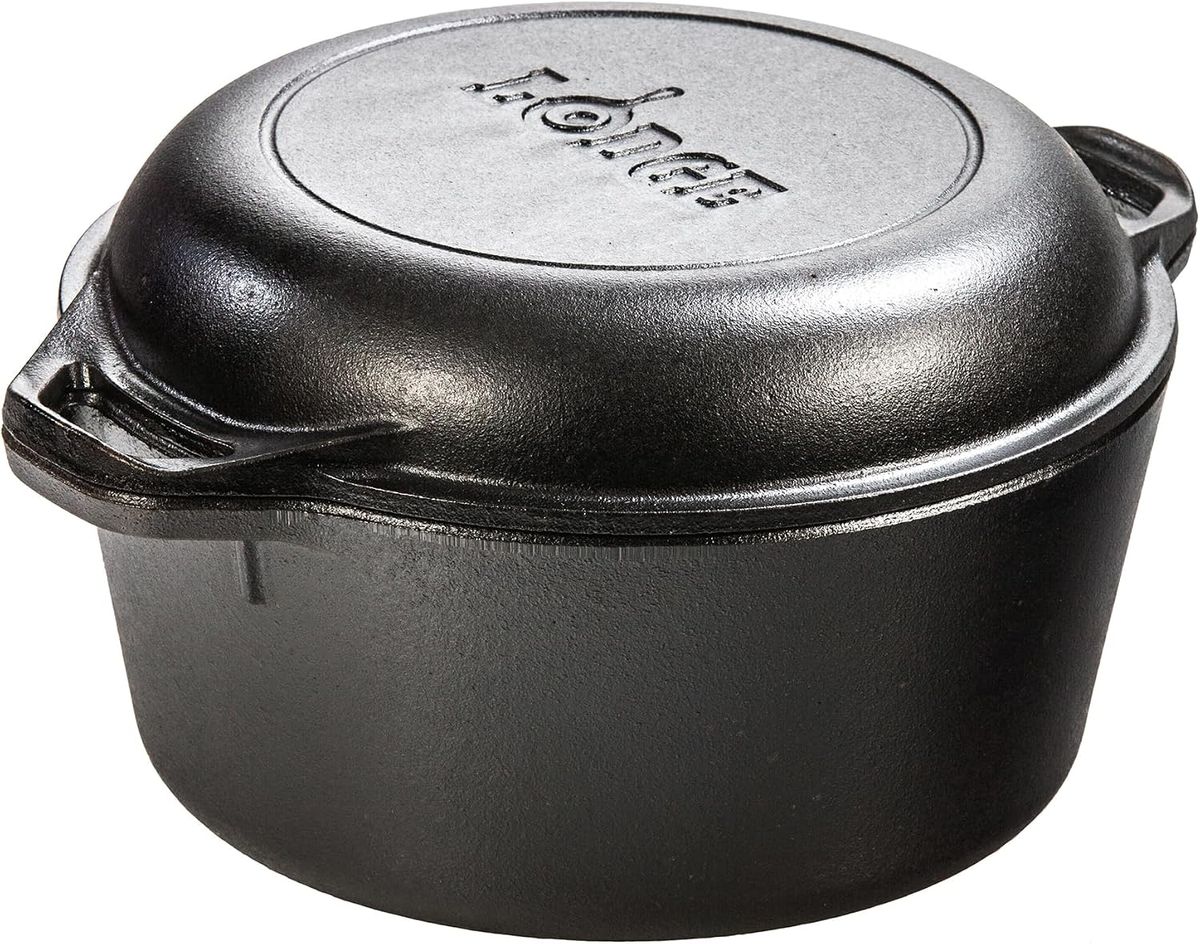 Lodge Cast Iron Double Dutch Oven, 5 Qt