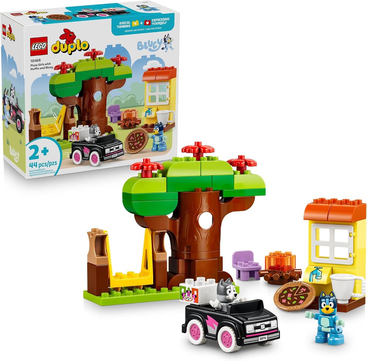 LEGO DUPLO Bluey Pizza Girls with Muffin and Bluey 10469