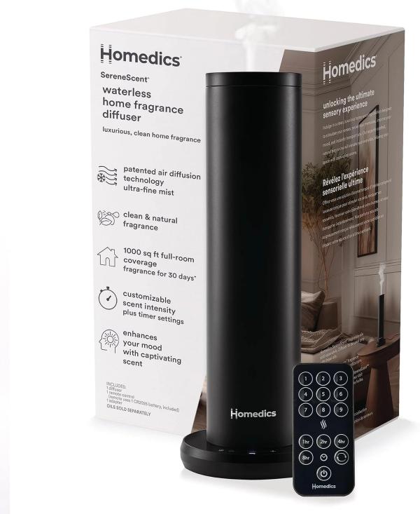 HoMedics SereneScent Waterless Essential Oil Diffuser