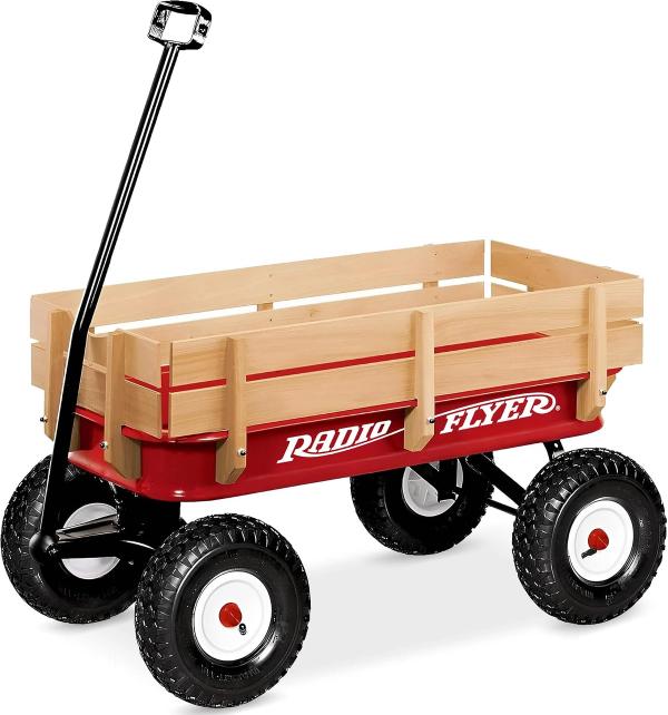 Radio Flyer Classic Red Wagon, All-Terrain Steel & Wood
