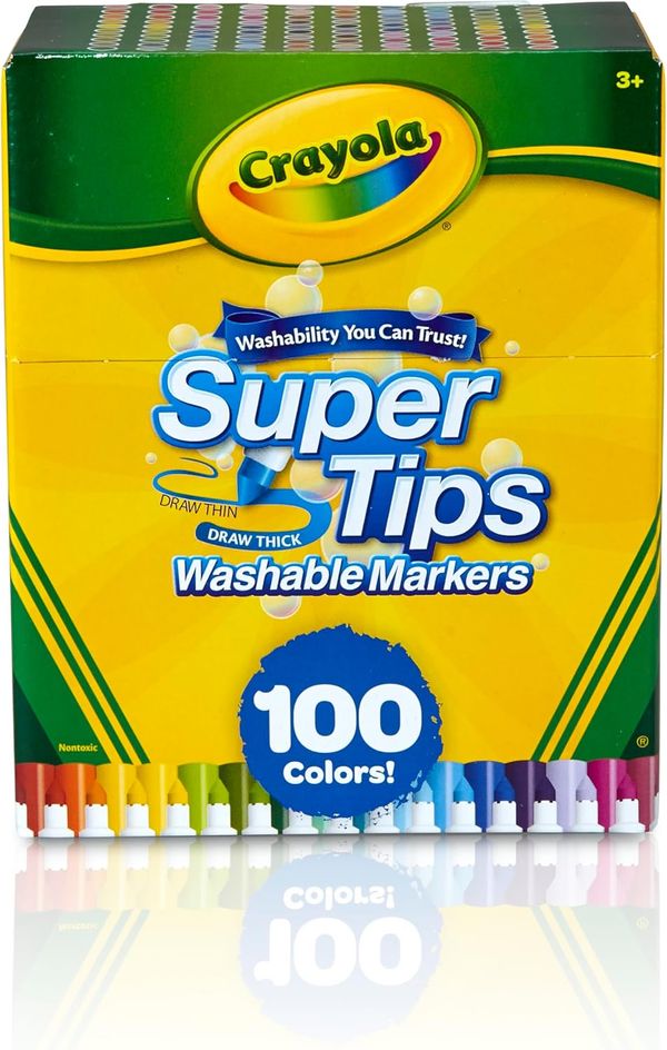 Crayola Super Tips Washable Markers, 100 Count
