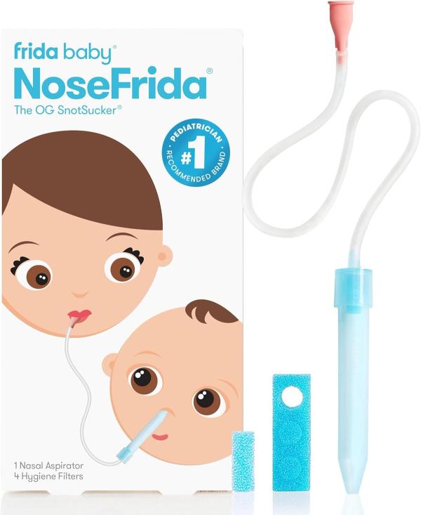 Frida Baby NoseFrida SnotSucker Nasal Aspirator, 4 Hygiene Filters