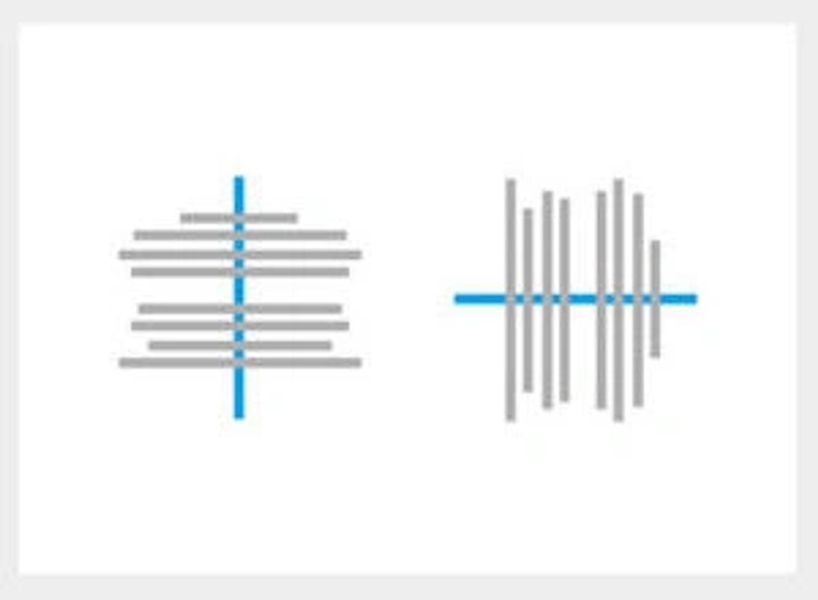 Two abstract diagrams with blue crosshairs and gray lines representing data visualization and analytics for growth marketing strategy.