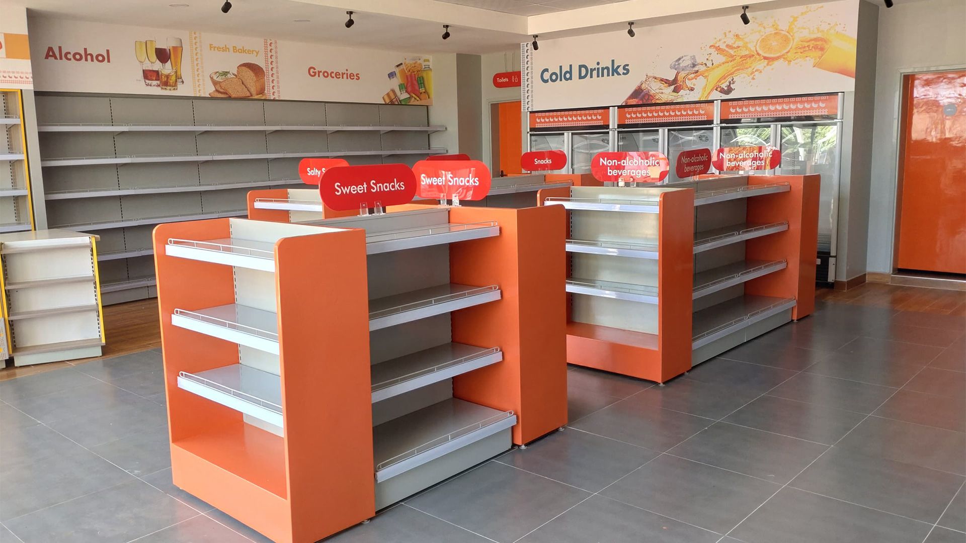 Supermarket Counters & Shelves