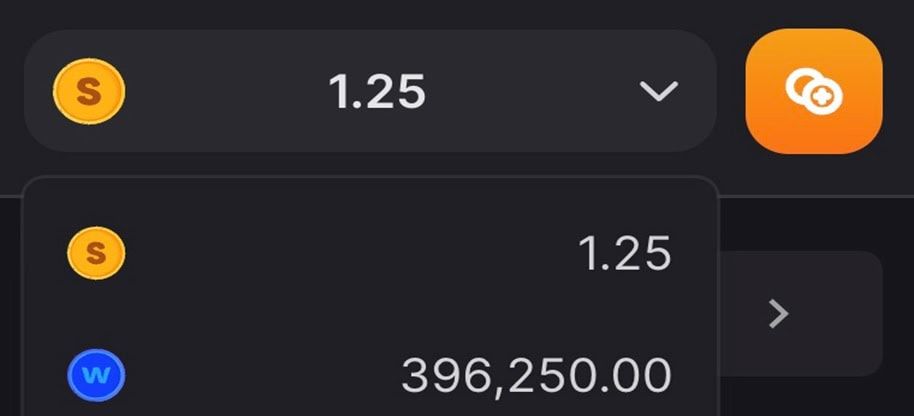 Main currency tap example