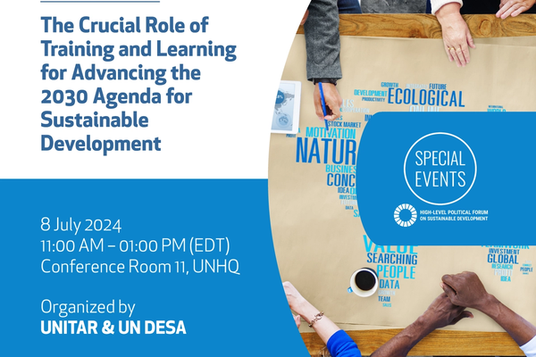 Opening segment The Crucial Role of Training and Learning for Advancing the 2030 Agenda for Sustainable Development