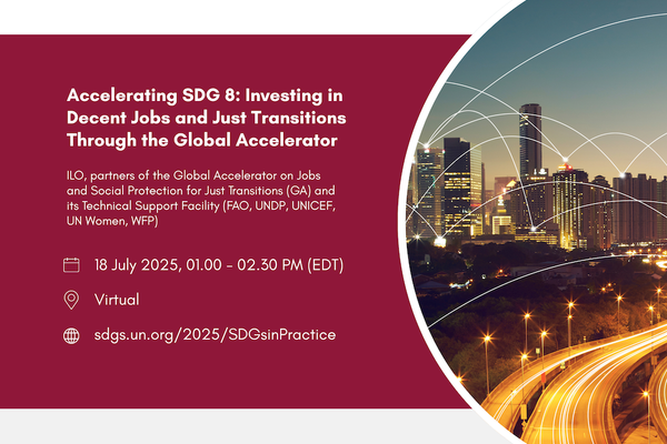 Accelerating SDG 8: Investing in Decent Jobs and Just Transitions Through the Global Accelerator