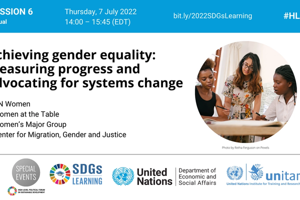 Achieving gender equality: measuring progress and advocating for systems change