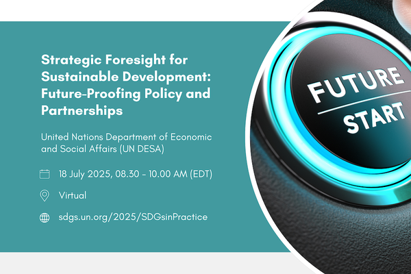 Strategic Foresight for Sustainable Development: Future-proofing Policy and Partnerships