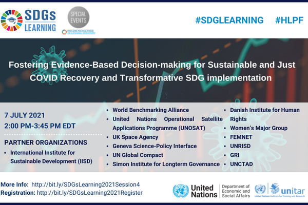 Fostering Evidence-Based Decision-making for Sustainable and Just COVID Recovery and Transformative SDG implementation