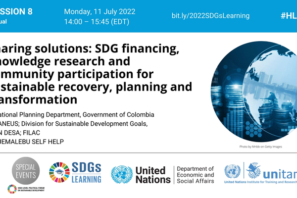 Sharing solutions: SDG financing, knowledge research and community participation for sustainable recovery, planning and transformation