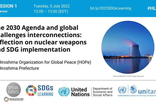 The 2030 Agenda and global challenges Interconnections: a reflection on nuclear weapons and SDG implementation