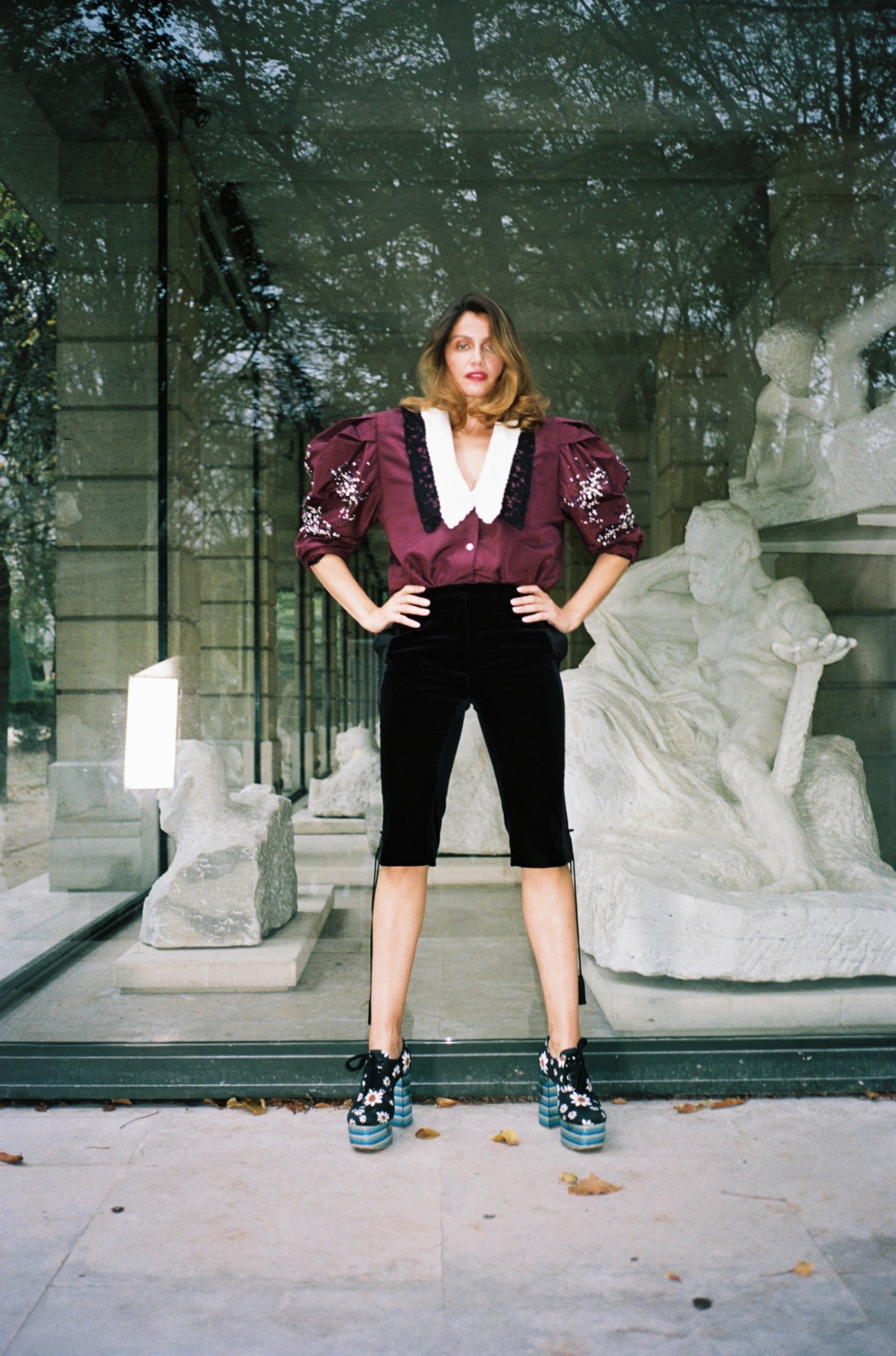 shirt, pants, and shoes: MIU MIU