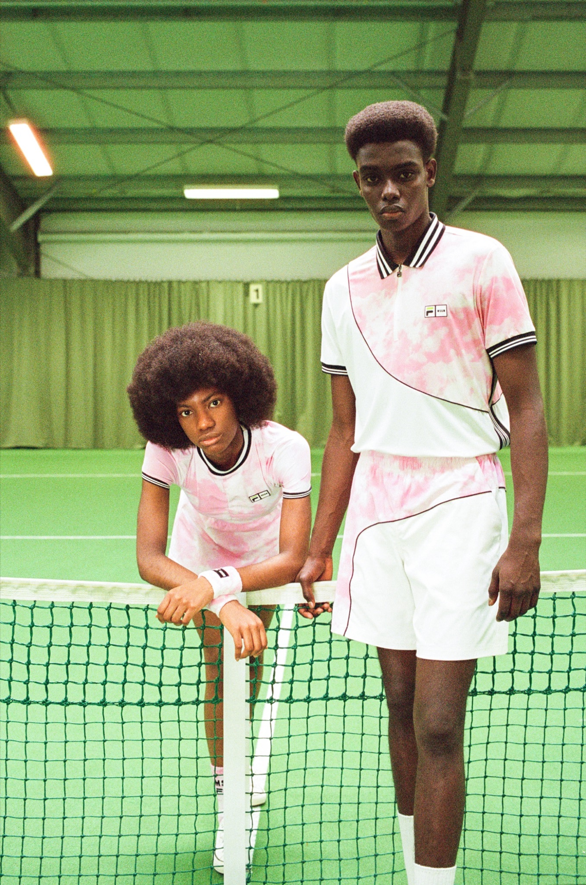 Ayman and Grace Epolo in the MSGM x FILA Capsule Collection