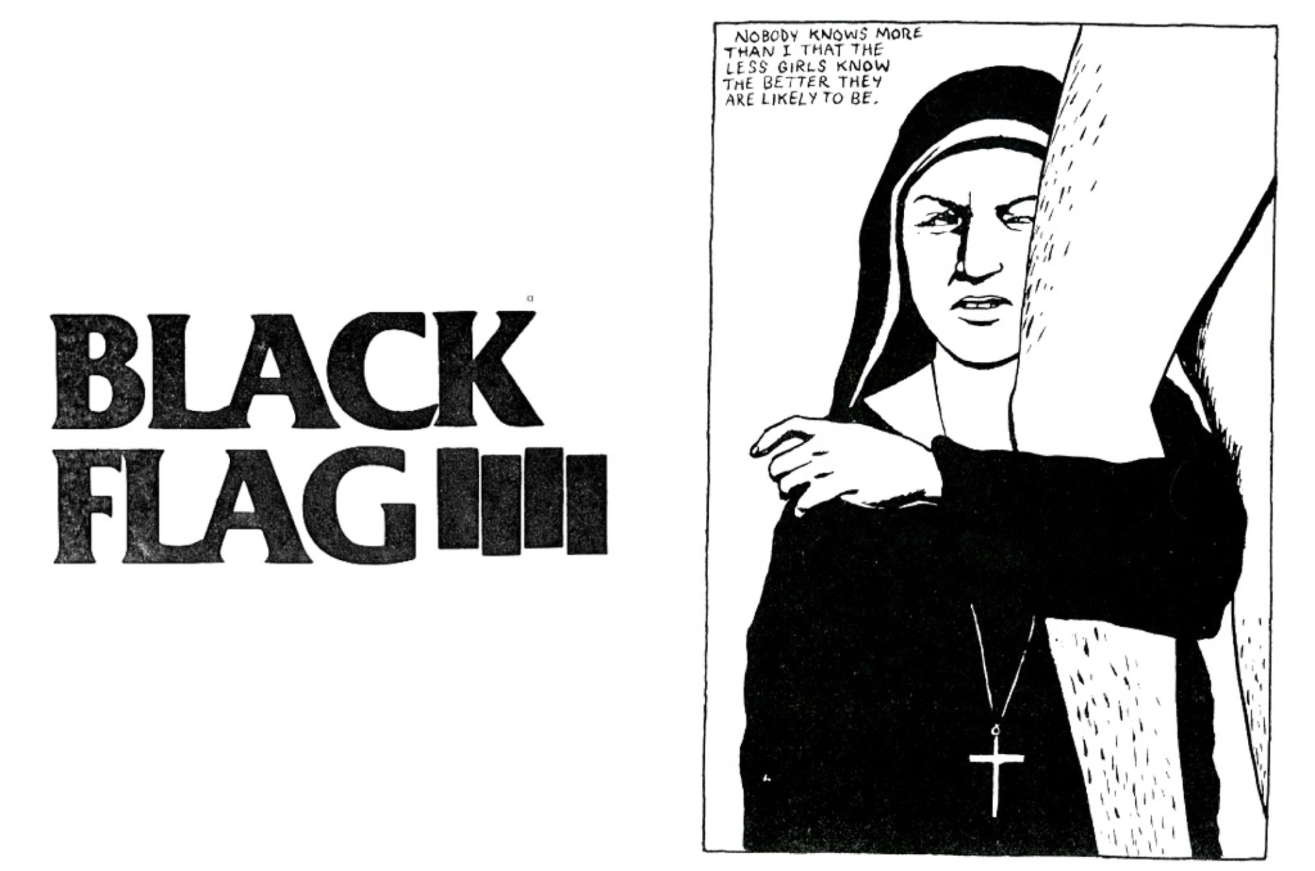 Black Flag logo, by Raymond Pettibon, courtesy of MOCA