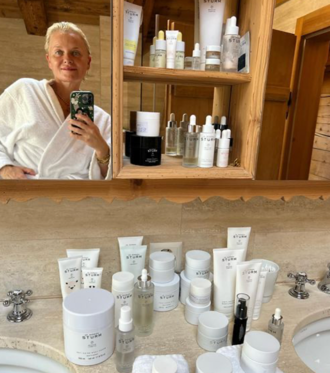 Dr. Sturm’s skincare cabinet
