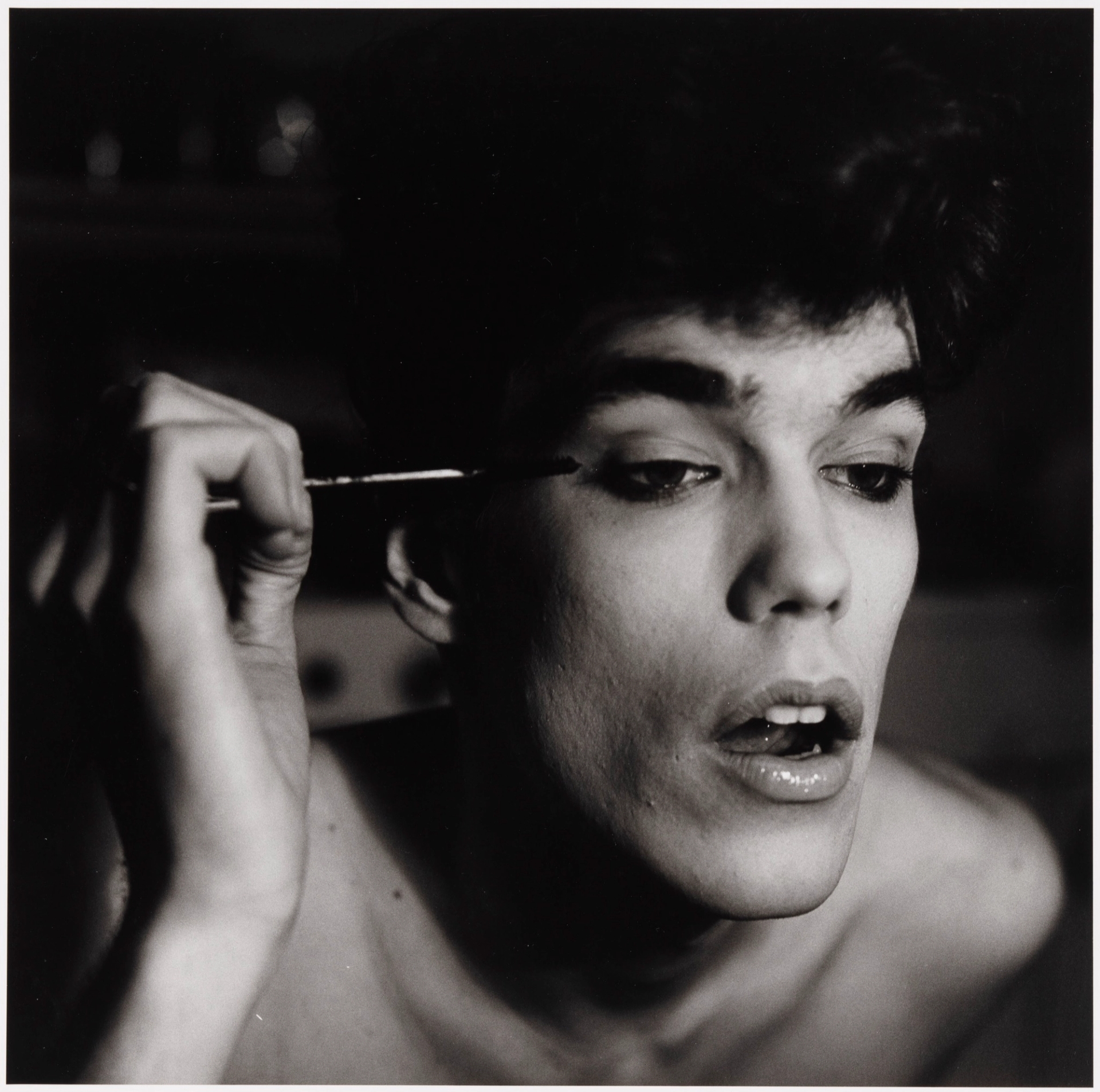 Peter Hujar, David Brintzenhofe Applying Makeup (II), 1982 © 1987 The Peter Hujar Archive LLC; Courtesy Pace/MacGill Gallery, New York and Fraenkel Gallery, San Francisco
