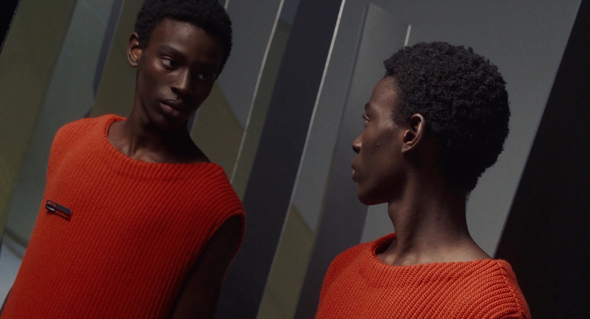 Still from The A-COLD-WALL* A/W 2021 campaign film. Directed by Will Dohn and styled by Robbie Spencer, with a soundtrack by Kelvin Krash and set design by Thomas Bird.