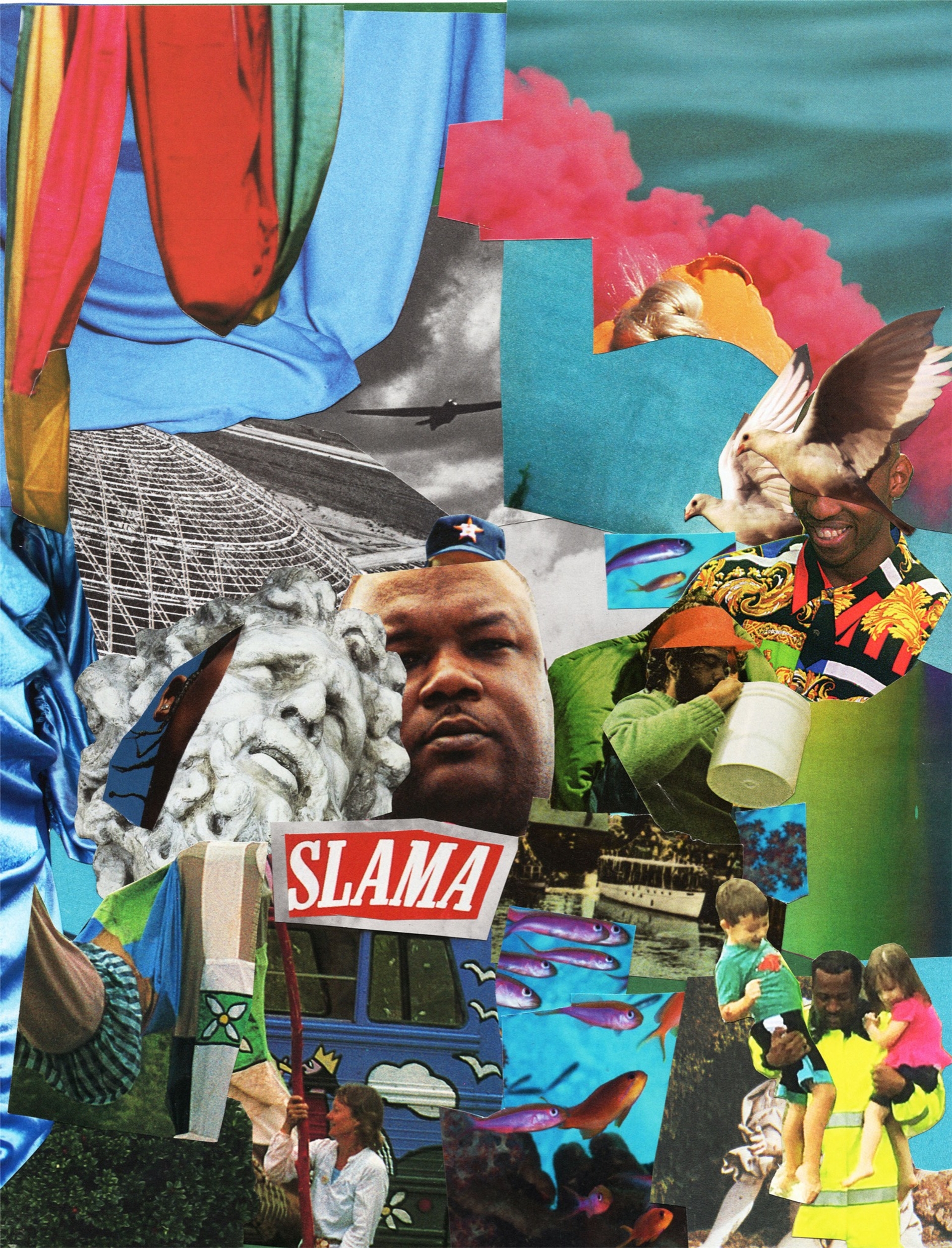 Tay Butler, "SLAMA", 2020. Digital collage. Courtesy of the artist