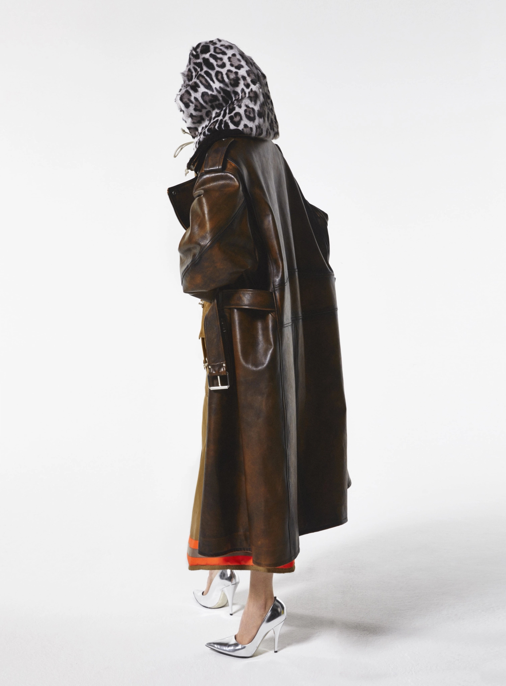 headpiece, coats, and shoes CALVIN KLEIN 205W39NYC