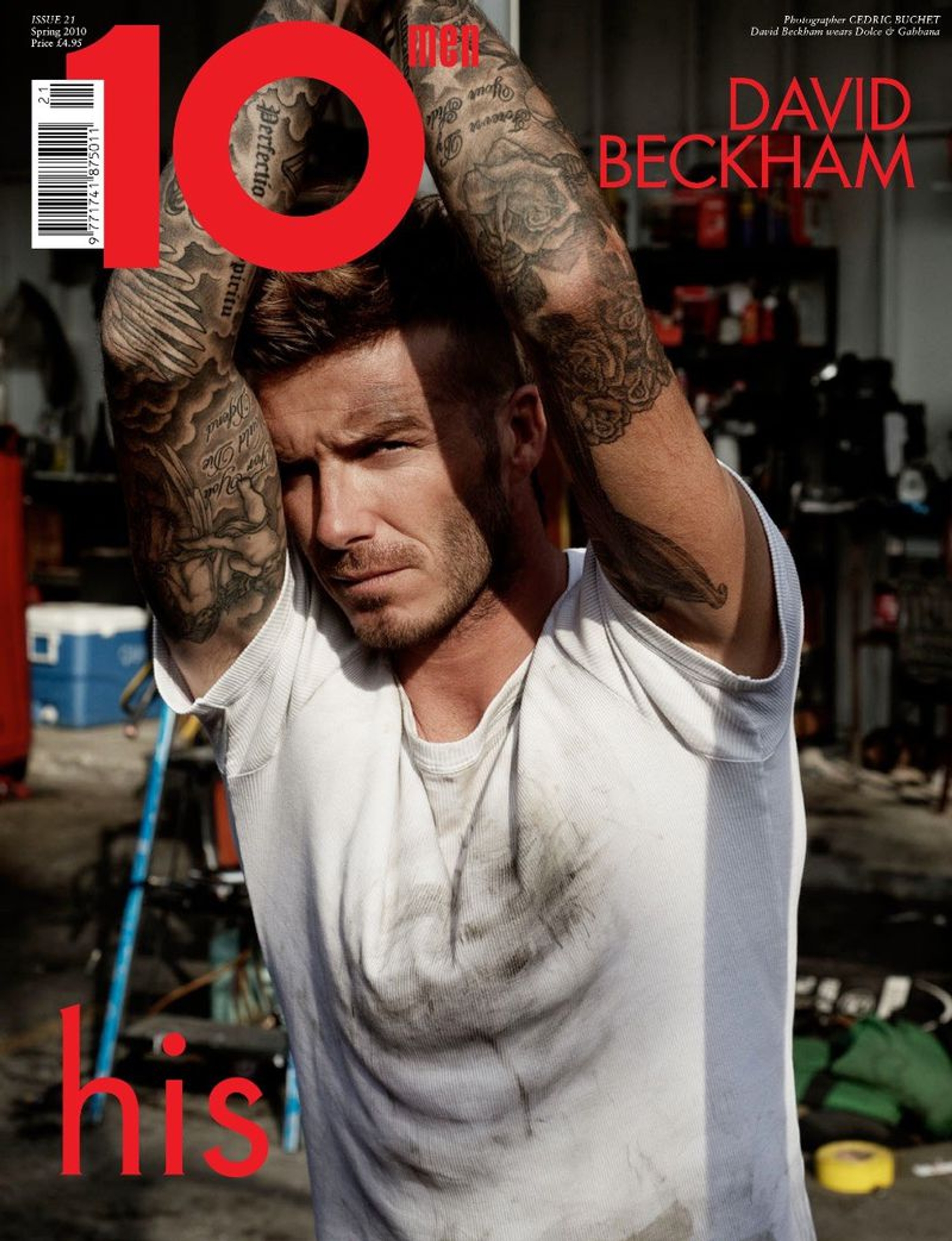10 Magazine, David Beckham Cover, Spring-Summer 2010. Photo: Cedric Buchet 