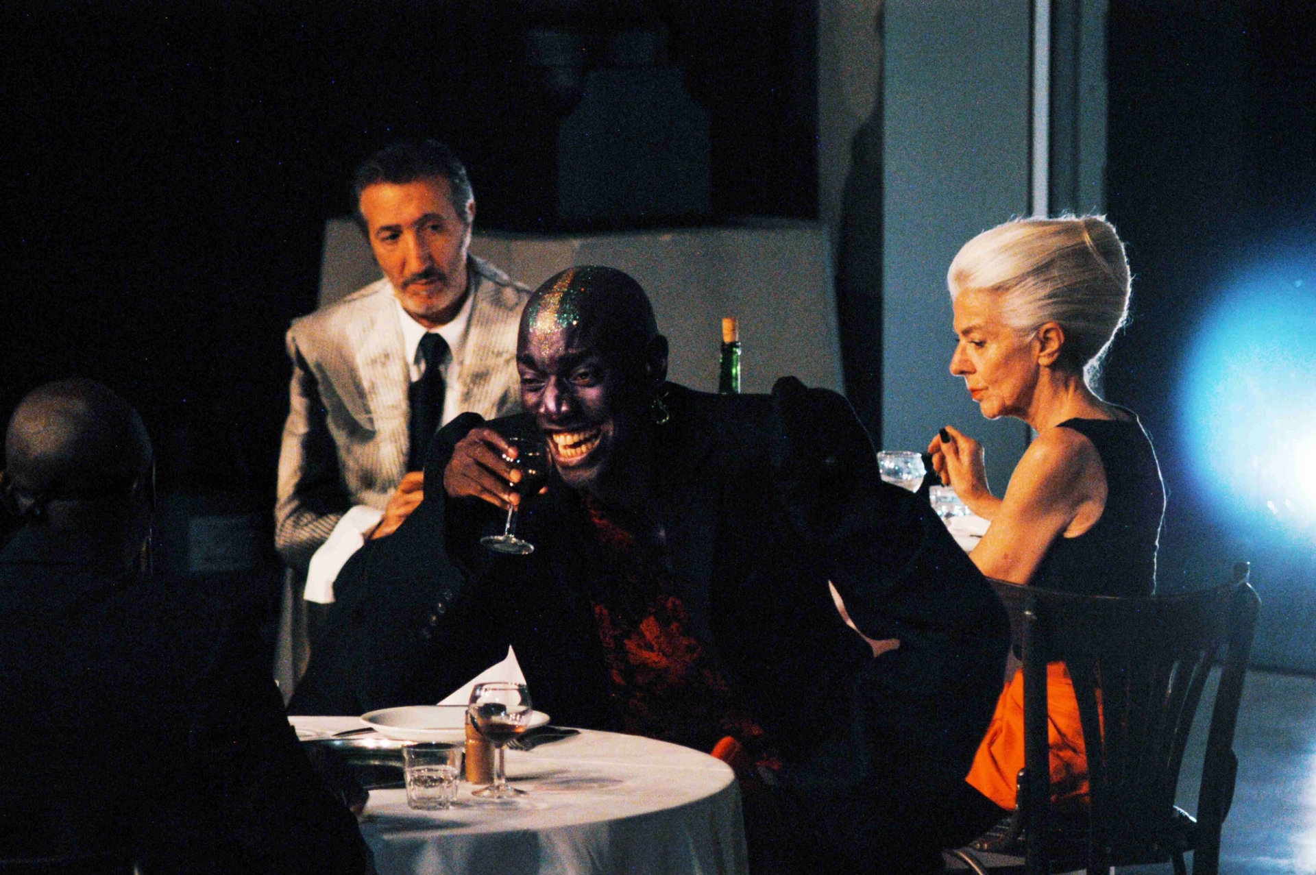 Hocine (Back) Jacket Y/PROJECT, tie CHARVET, shirt XIMON LEE, pants VINTAGE from THE PARISIAN VINTAGE, belt GUCCI, shoes STYLISTS OWN, watch THOMAS SABO.