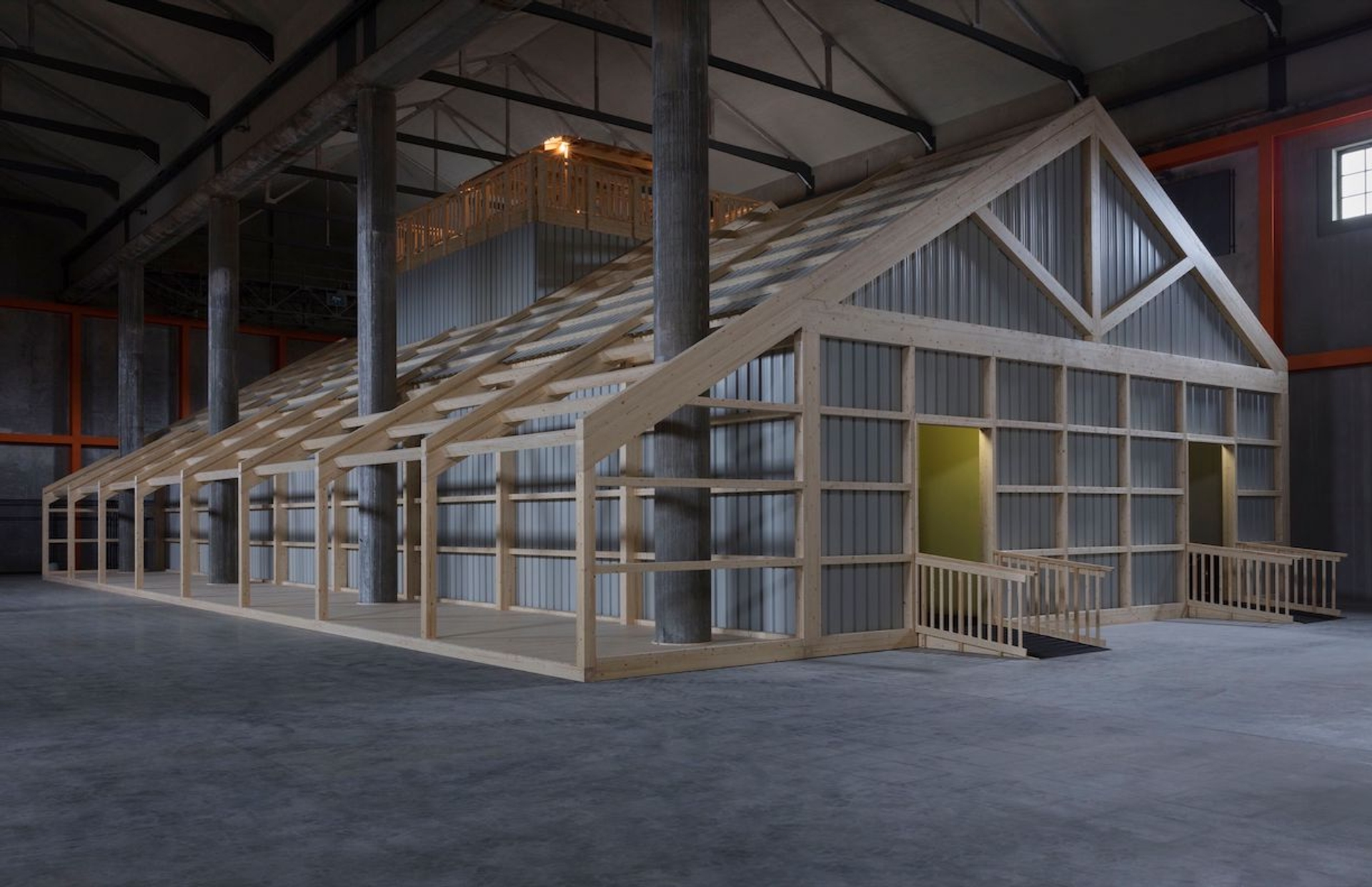 Exhibition view of “Lizzie Fitch | Ryan Trecartin: Whether Line,” Fondazione Prada, 2019. Photo: Andrea Rossetti, courtesy Fondazione Prada